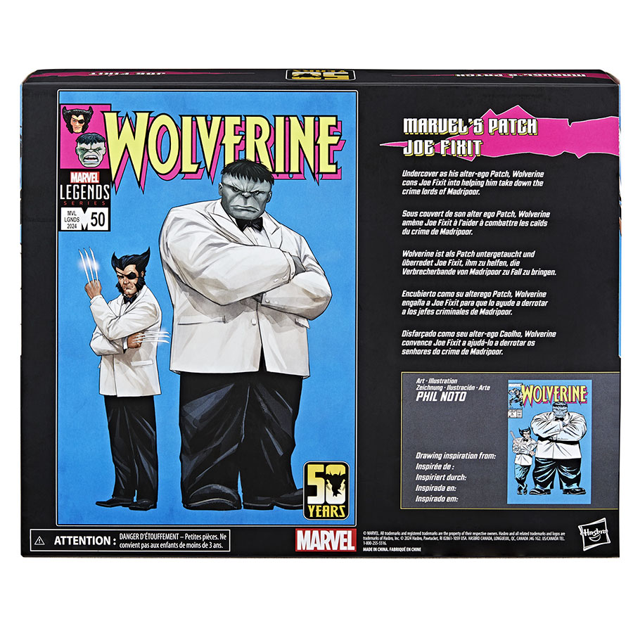 Marvel Legends Wolverine 50th Anniversary Patch & Joe Fixit 2-Pack 6-Inch Action Figure