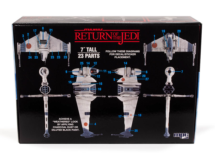 Star Wars Return Of The Jedi B-Wing 1/144 Scale Snap Model Kit