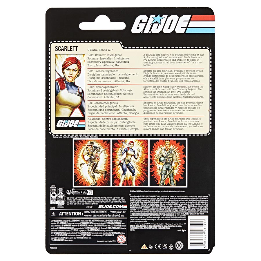 GI Joe Classified Series Retro Card Scarlett 6-Inch Action Figure Case