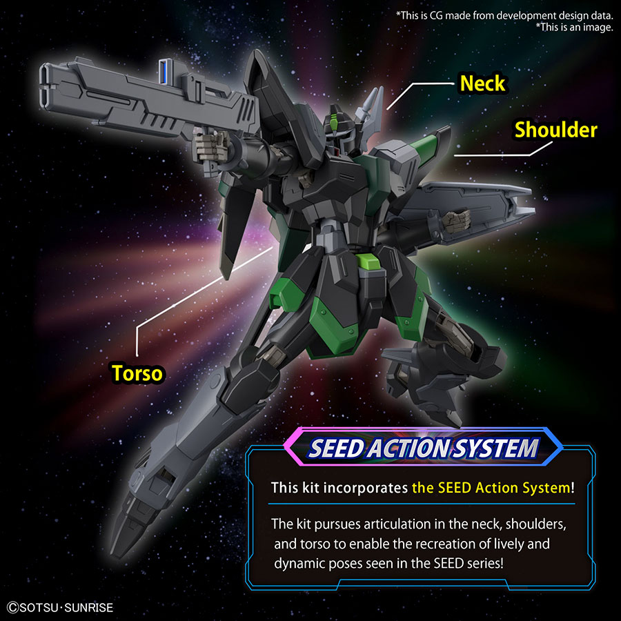 Gundam High Grade Universal Century 1/144 Kit #247 - Cosmic Era - Black Knight Squad Rud-ro.A (Griffin Arbalest Custom)