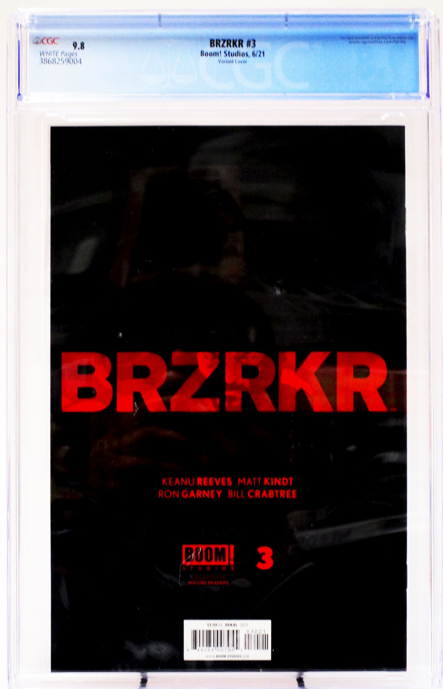 BRZRKR (Berzerker) #3 Cover K Variant Jeff Dekal Cover CGC 9.8