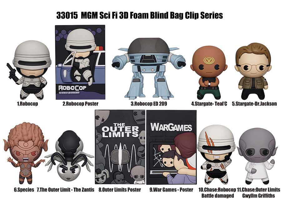 MGM Sci-Fi 3D Foam Bag Clip Blind Mystery Box 24-Piece Display