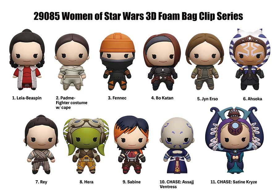 Star Wars Women Of Star Wars 3D Foam Bag Clip Blind Mystery Box