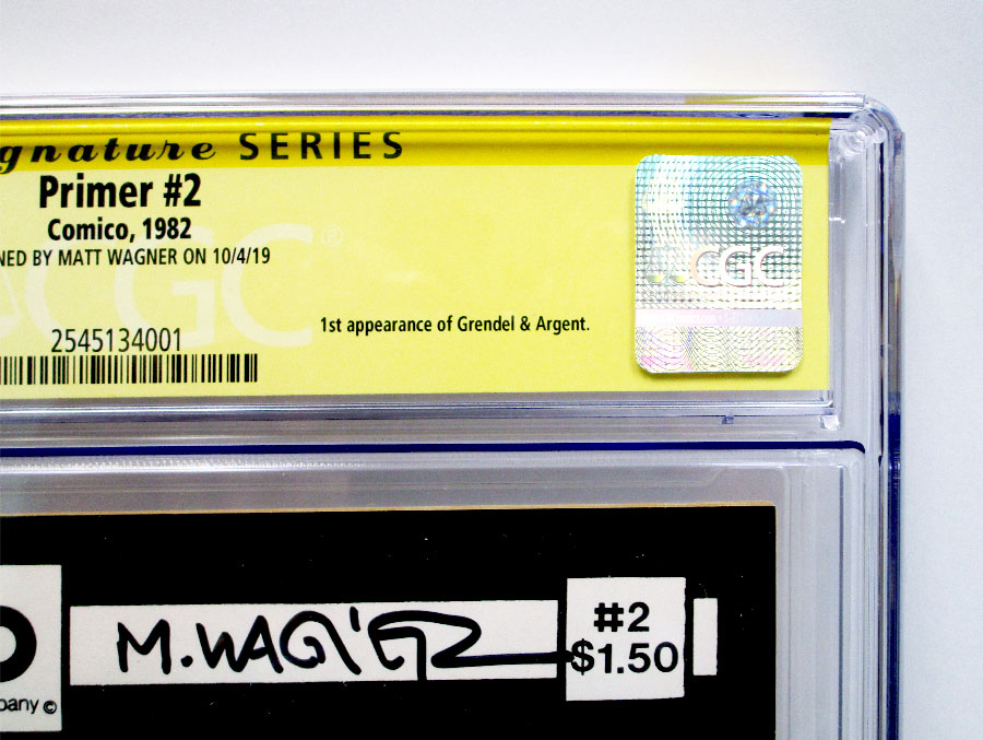 Primer (Comico ) #2 Cover B CGC Signature Series 9.2 Signed By Matt Wagner