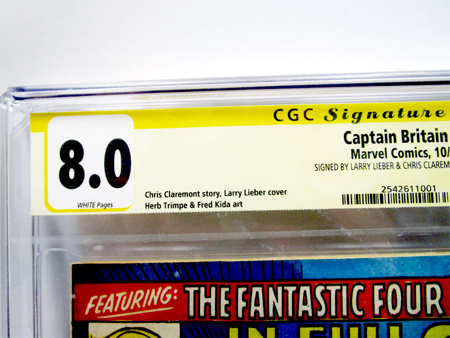 Captain Britain #1 Cover B CGC Signature Series 8.0 Signed By Chris Claremont & Larry Lieber