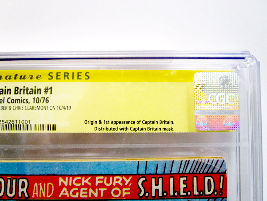 Captain Britain #1 Cover B CGC Signature Series 8.0 Signed By Chris Claremont & Larry Lieber