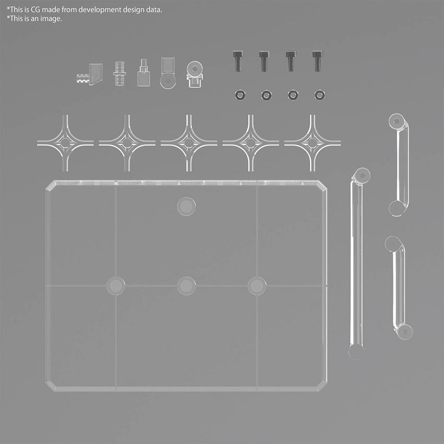 Action Base 8 Display Stand Clear Color (For 1/100 / MG / Full Mechanics / 30MM Kits)