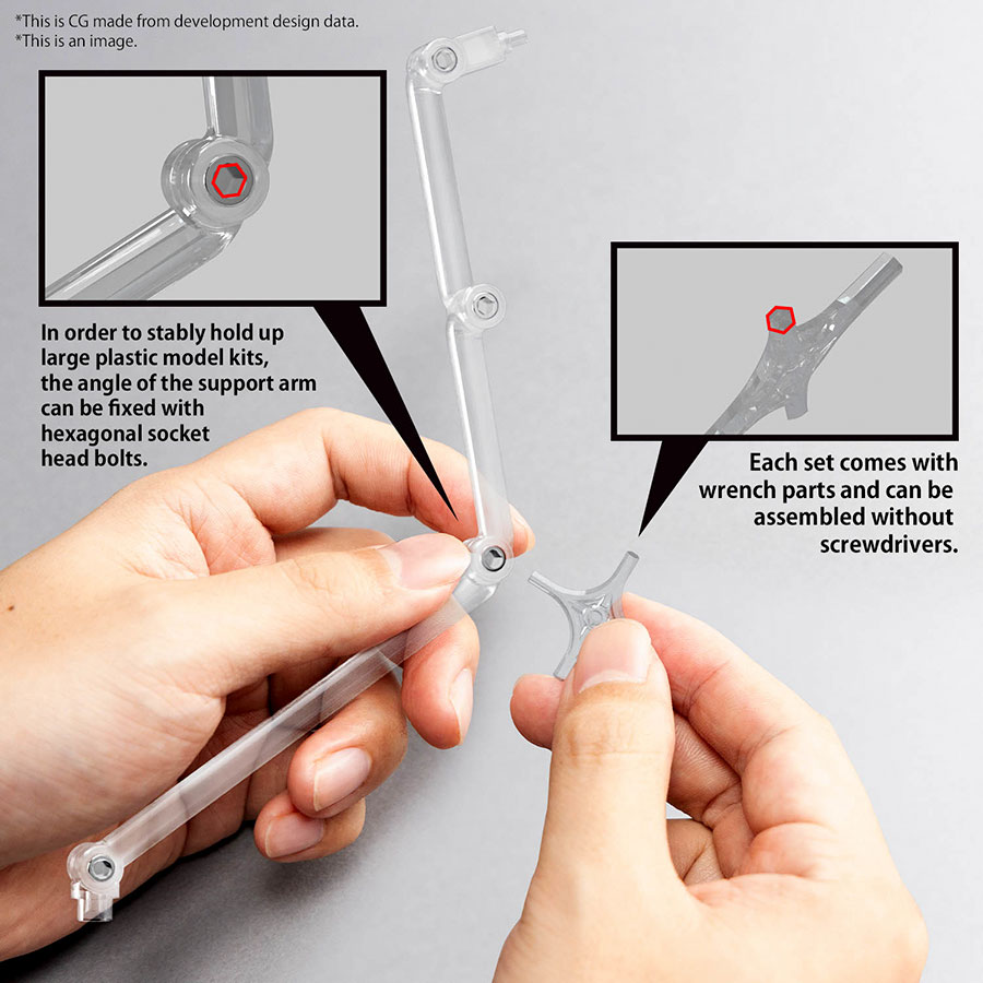 Action Base 8 Display Stand Clear Color (For 1/100 / MG / Full Mechanics / 30MM Kits)