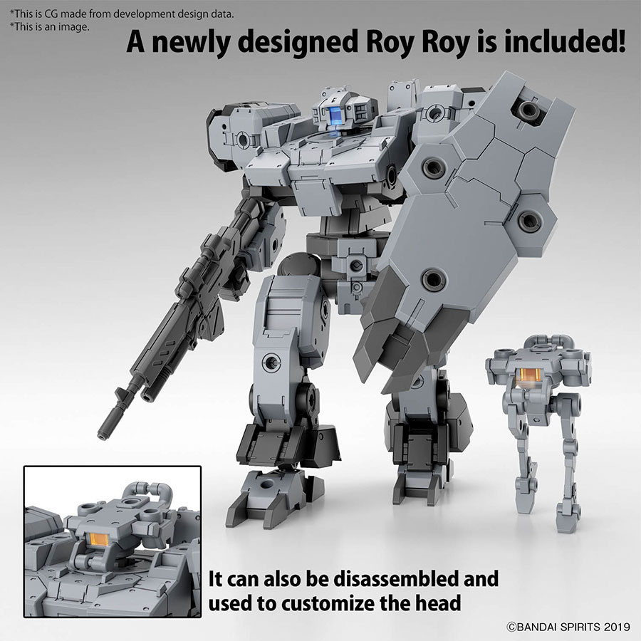 30 Minutes Missions 1/144 Kit #59 eEXM-9 Baskyrotto (Gray)