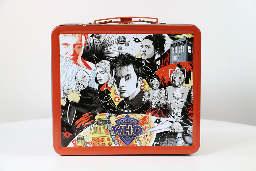 Tin Titans Dr Who 10Th Doctor Px Lunch Box W/Bever