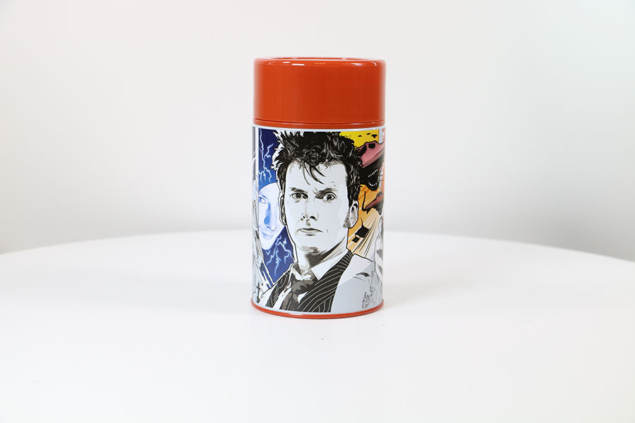 Tin Titans Dr Who 10Th Doctor Px Lunch Box W/Bever