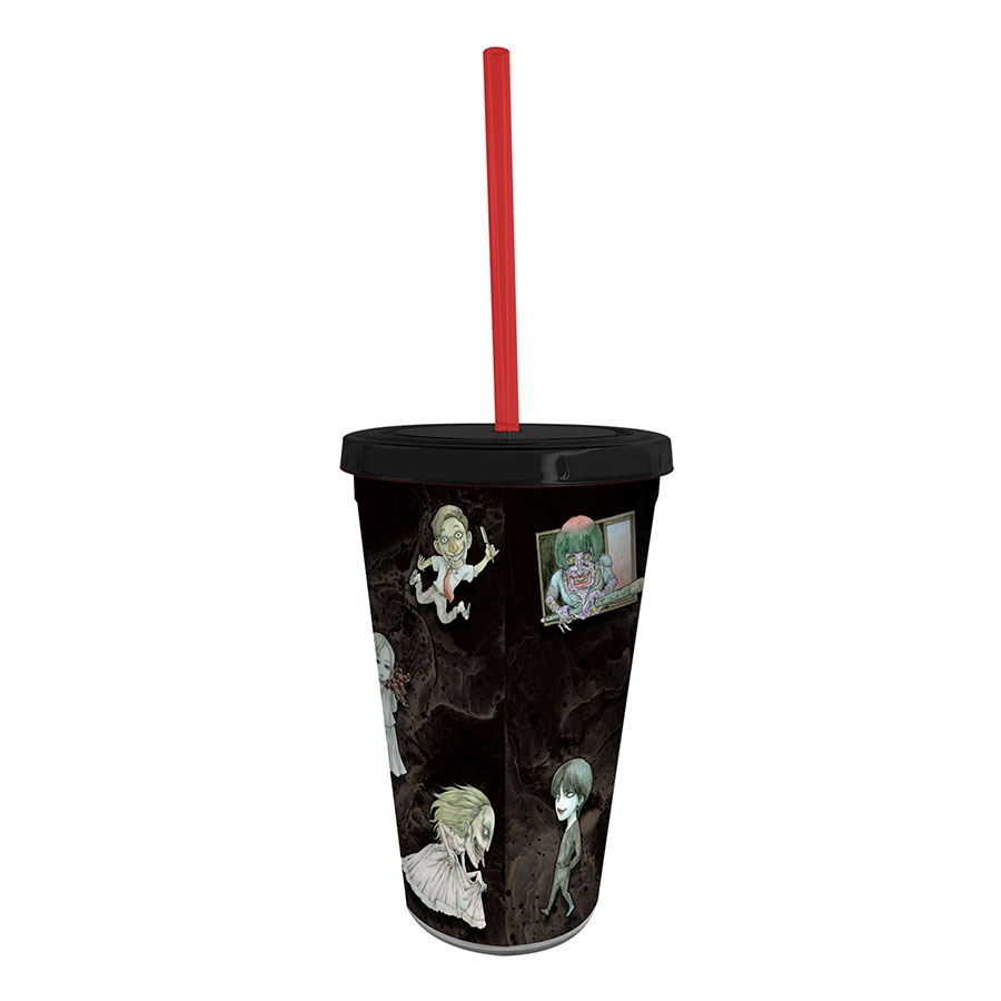 Junji Ito Chibi 16-Ounce Plastic Tumbler With Straw