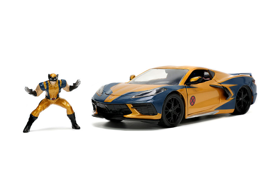 Marvel Wolverine 2020 Corvette With Figure 1/24 Scale Die-Cast Vehicle