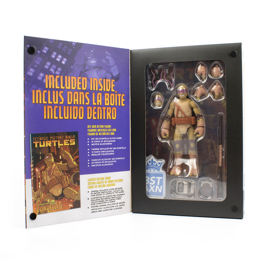 Teenage Mutant Ninja Turtles IDW Comic Book & BST AXN Version 2 5-Inch Action Figure - Donatello