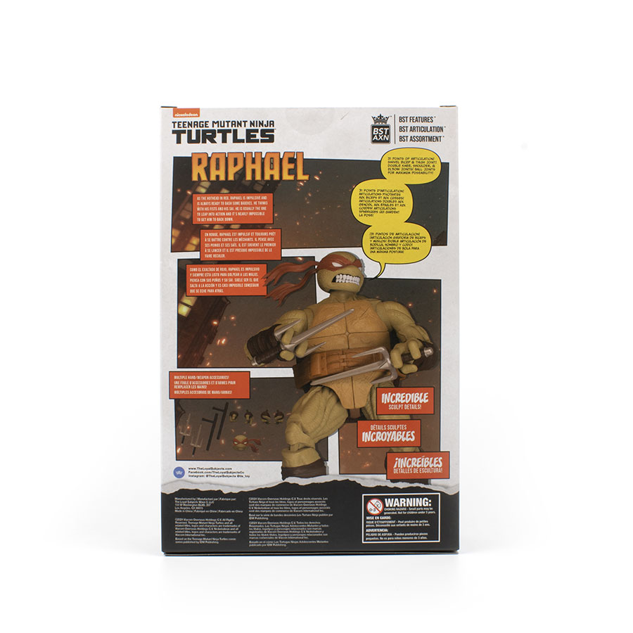 Teenage Mutant Ninja Turtles IDW Comic Book & BST AXN Version 2 5-Inch Action Figure - Raphael