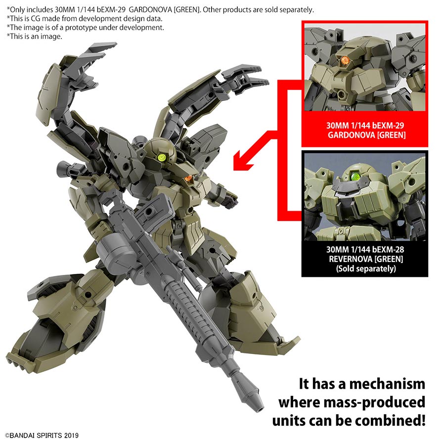 30 Minutes Missions 1/144 Kit #61 bEXM-29 Gardonova (Green)