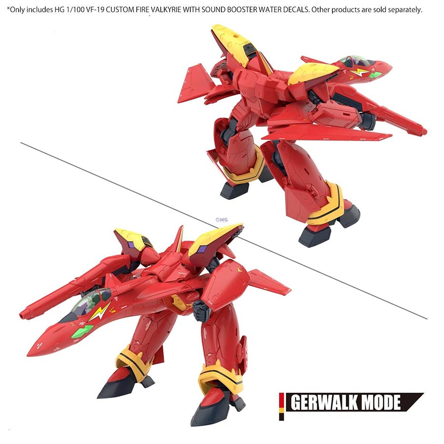 Macross Water Decals - High Grade 1/100 VF-19 Custom Fire Valkyrie With Sound Booster