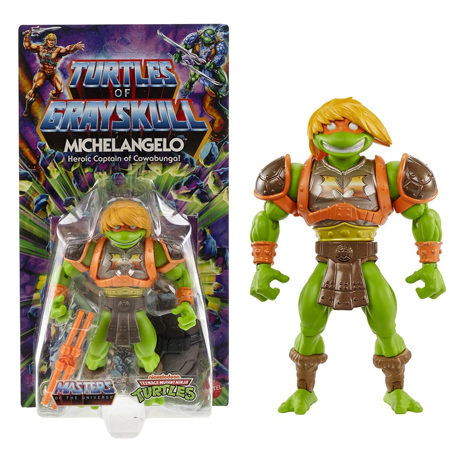 Masters Of The Universe Turtles Of Grayskull Core Michelangelo Action Figure