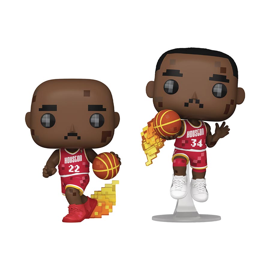 POP NBA Houston Clyde Drexler And Hakeem Olajuwon (NBA JAM) 2-Pack Vinly Figure