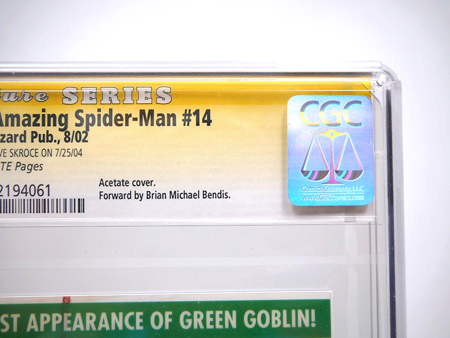 Amazing Spider-Man #14 Cover C Signed By Steve Skroce Wizard Ace Edition Cover CGC Signature Series 9.8