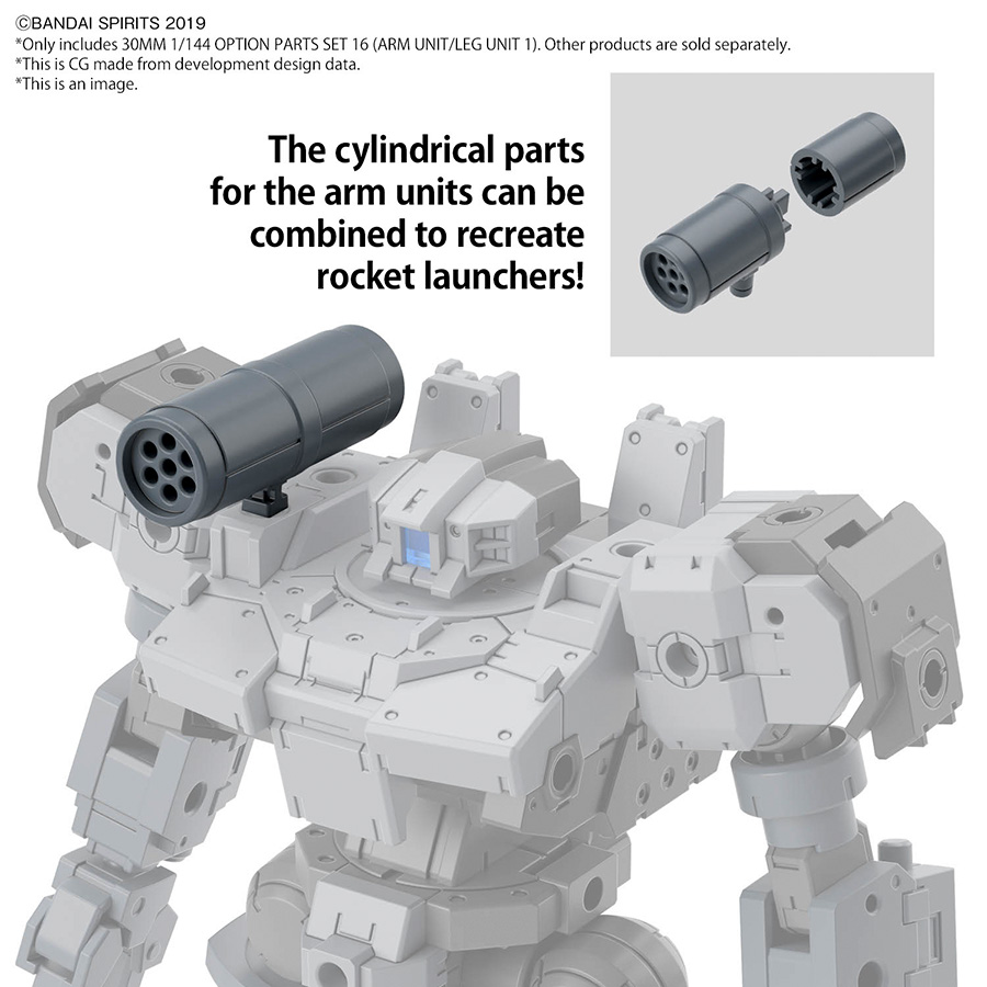 30 Minutes Missions Weapons 1/144 Kit #W-29 Option Parts Set 16 (Arm Unit / Leg Unit 1)