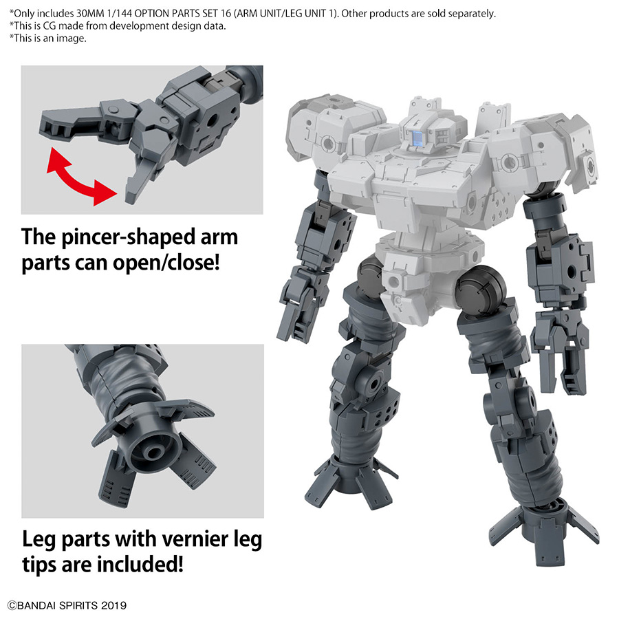 30 Minutes Missions Weapons 1/144 Kit #W-29 Option Parts Set 16 (Arm Unit / Leg Unit 1)