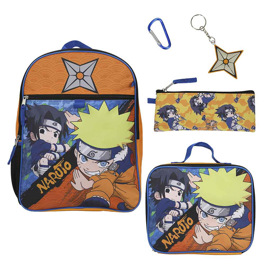 Naruto Chibi 5-Piece Youth Backpack Set
