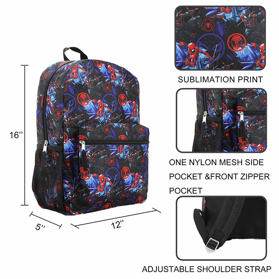 Marvel Spider-Man Peter Parker All-Over-Print Backpack