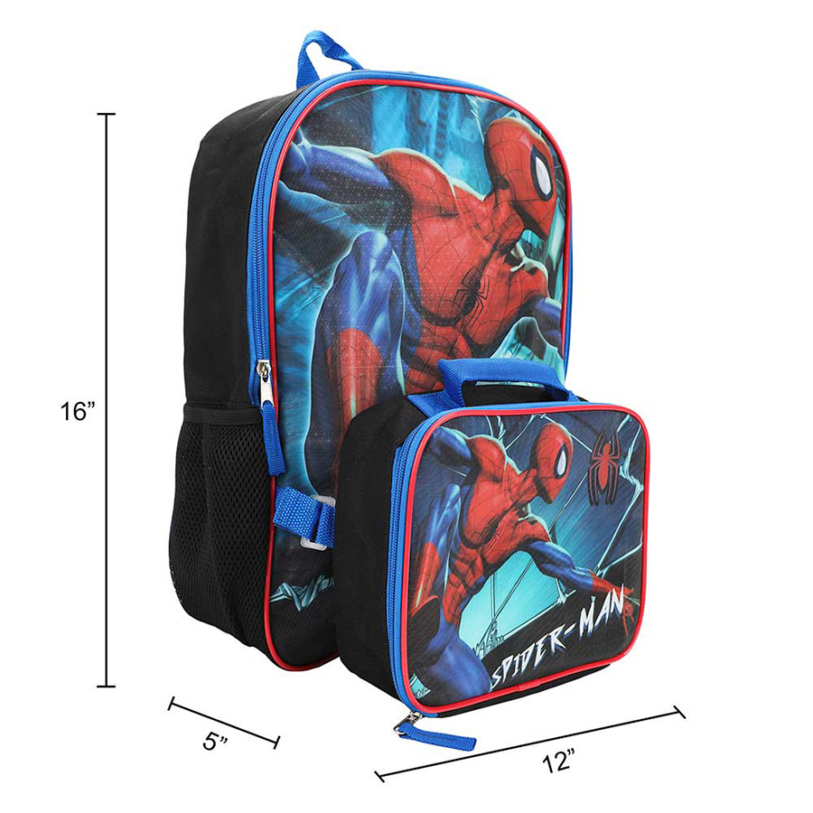Marvel Spider-Man Youth Lunch Tote And Backpack