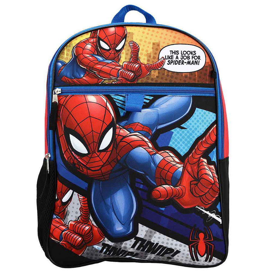 Marvel Spider-Man 6-Piece Youth Backpack Set