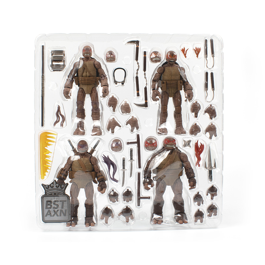 Teenage Mutant Ninja Turtles BST AXN IDW-Inspired Zombie Turtle 4-Pack 5-Inch Action Figure