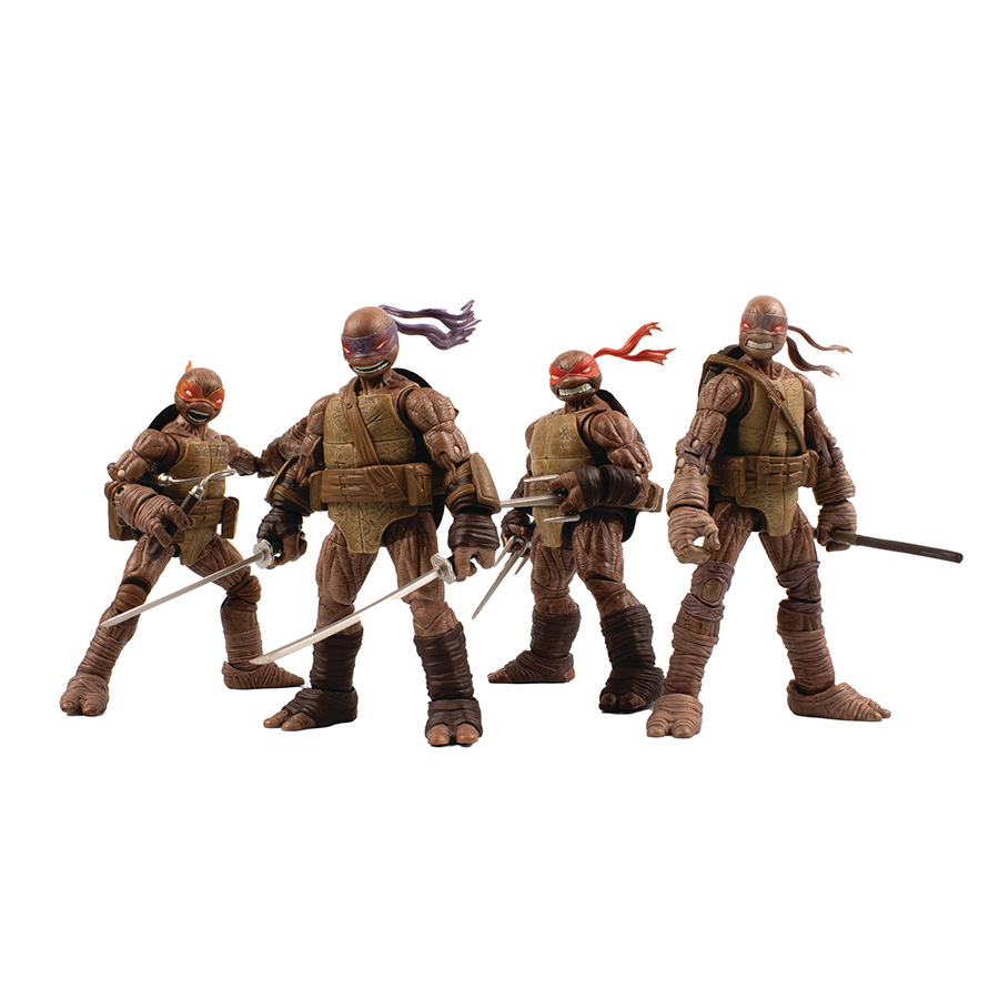 Teenage Mutant Ninja Turtles BST AXN IDW-Inspired Zombie Turtle 4-Pack 5-Inch Action Figure