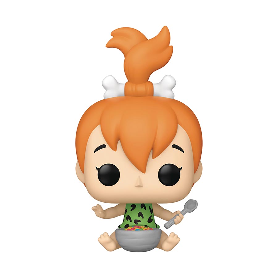 POP Ad Icons Pebbles Flintstone With Fruity Pebbles Vinyl Figure