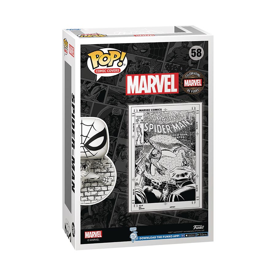 POP Comic Cover Marvels 85th Anniversary Spider-Man #70 Spider-Man Vinyl Bobble Head