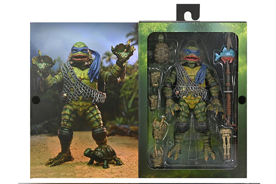 Teenage Mutant Ninja Turtles x Universal Monsters Leonardo As The Creature From The Black Lagoon 7-Inch Action Figure