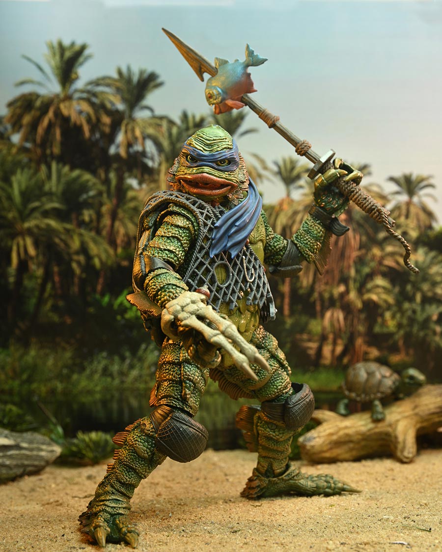 Teenage Mutant Ninja Turtles x Universal Monsters Leonardo As The Creature From The Black Lagoon 7-Inch Action Figure