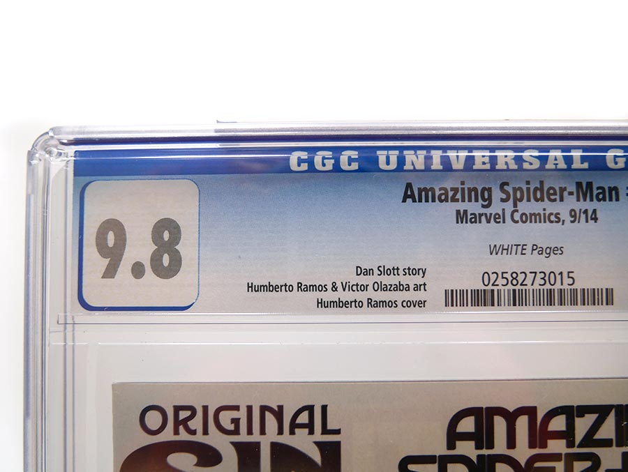 Amazing Spider-Man Vol 3 #4 Cover I 1st Ptg Regular Humberto Ramos Cover (Original Sin Tie-In) CGC 9.8