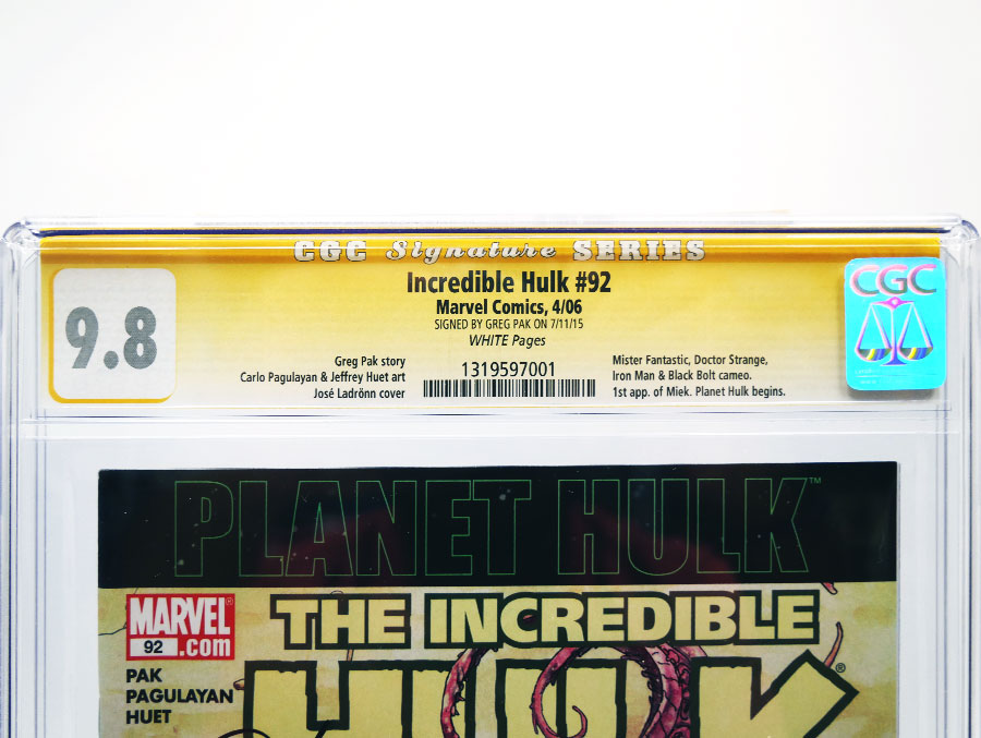 Incredible Hulk Vol 2 #92 Cover C Signed by Greg Pak CGC Signature Series 9.8