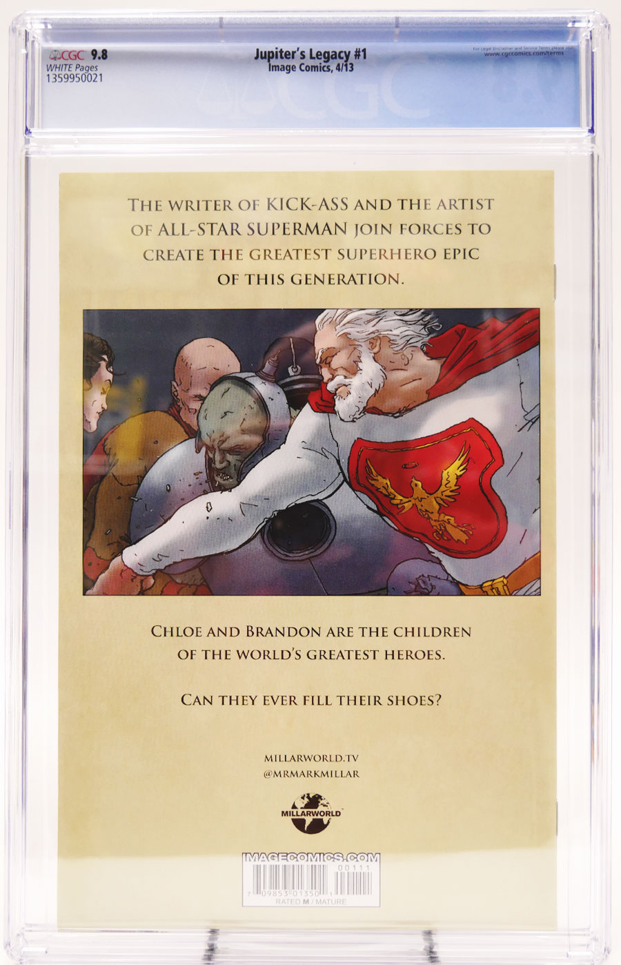 Jupiters Legacy #1 Cover R 1st Ptg Regular Frank Quitely  CGC 9.8