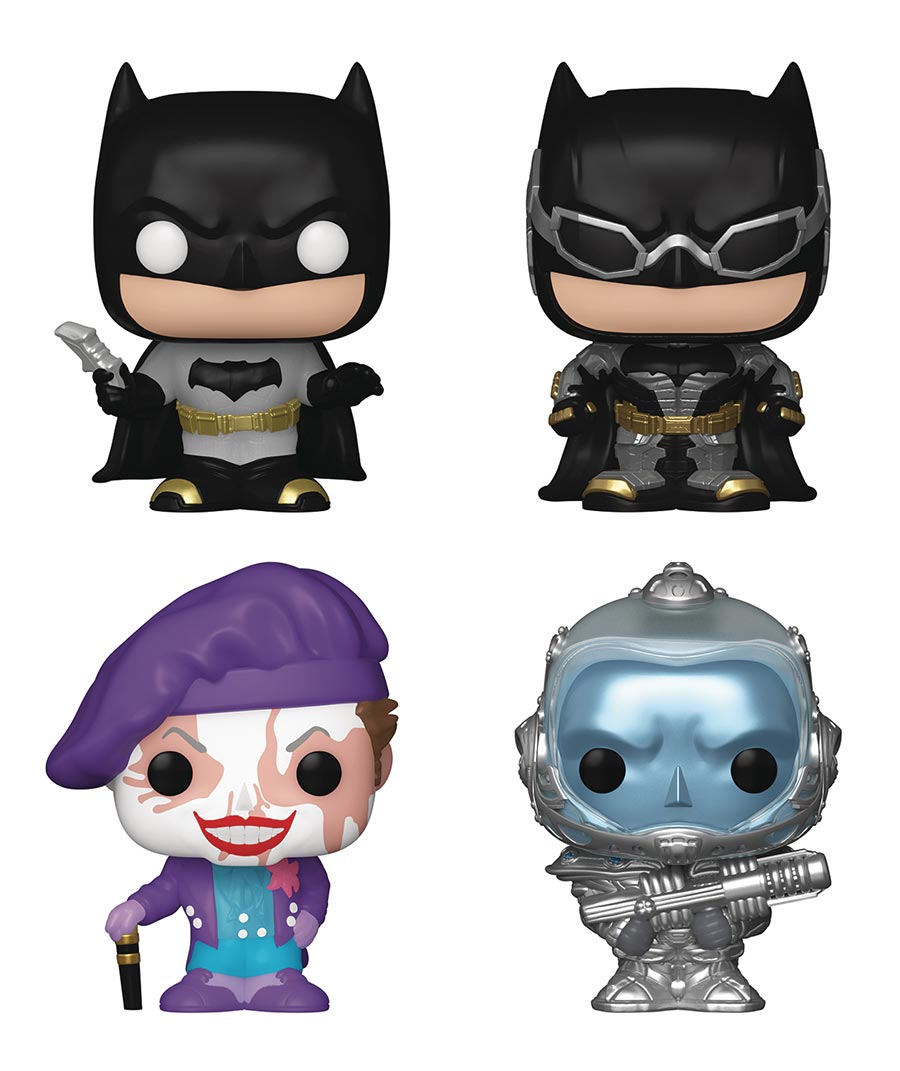 Bitty POP Batman 85th Anniversary Batman Series 1 Batman 4-Pack Vinyl Figure