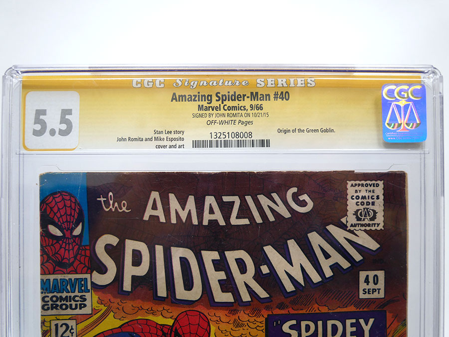Amazing Spider-Man #40 Cover B CGC Signature Series 5.5 Signed by John Romita 