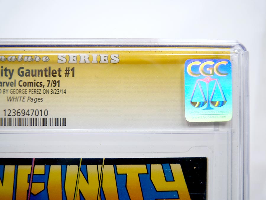 Infinity Gauntlet #1 Cover E CGC Signature Series 9.2 Signed by George Perez