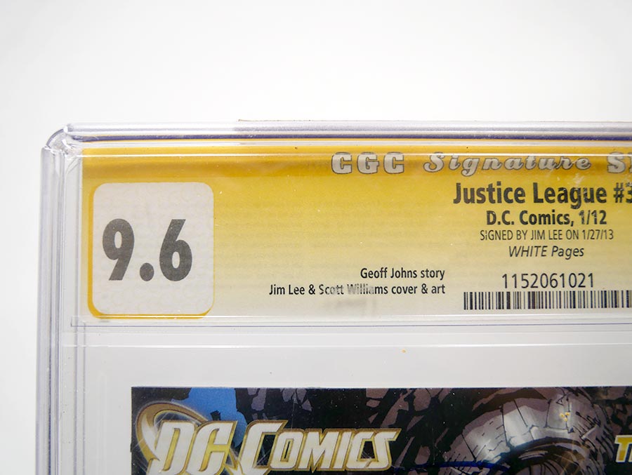 Justice League Vol 2 #3 Cover F CGC Signature Series 9.6 Signed by Jim Lee Regular Jim Lee Cover