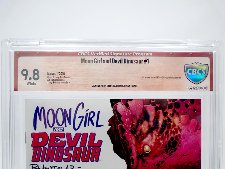 Moon Girl And Devil Dinosaur #1 Cover H CBCS Verified Signature 9.8 Signed by Amy Reeder and Brandon Montclare 1st Ptg Regular Amy Reeder Cover