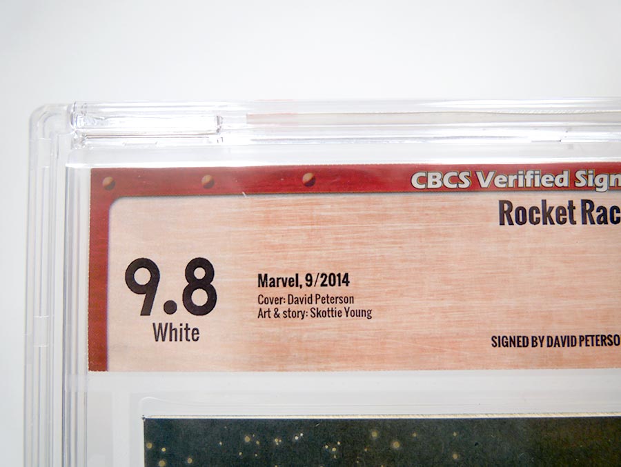 Rocket Raccoon Vol 2 #1 Cover Q CBCS Verified Signature 9.8 Signed by David Peterson and Skottie Young Incentive David Peterson Variant Cover