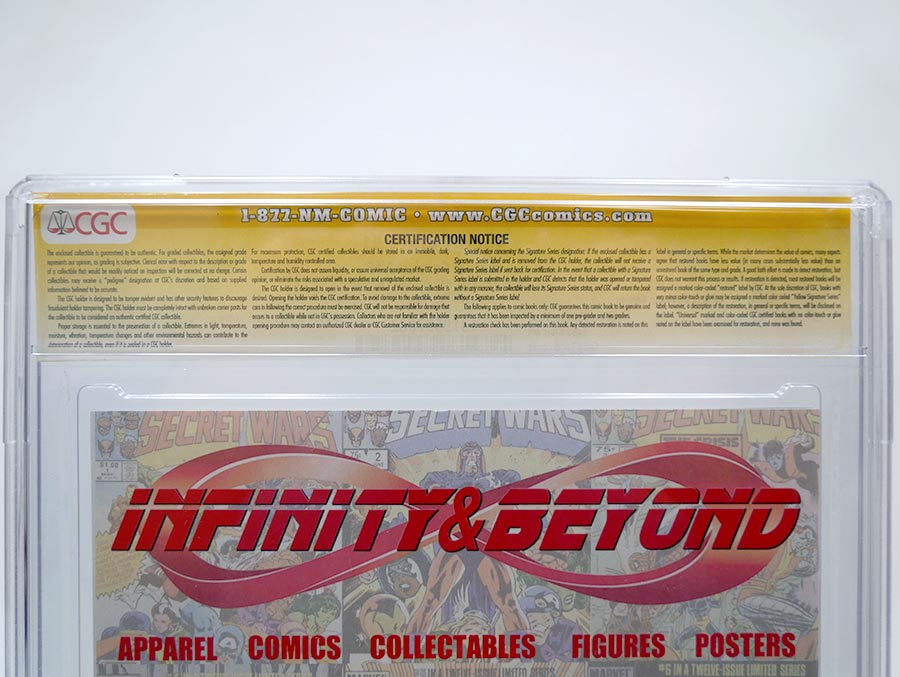 Secret Wars #1 Cover Z-X CGC Signature Series 9.4 Signed by Jonathan Hickman Infinity & Beyond Greg Land Variant 