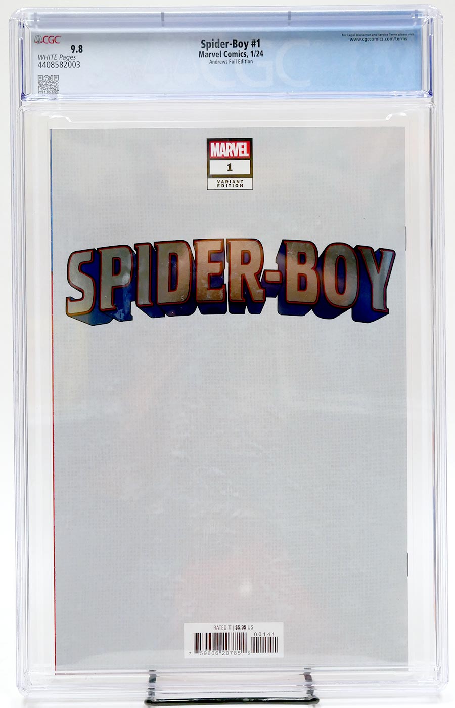 Spider-Boy #1 Cover R Variant Kaare Andrews Foil Cover CGC 9.8