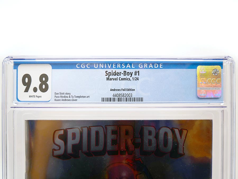 Spider-Boy #1 Cover R Variant Kaare Andrews Foil Cover CGC 9.8