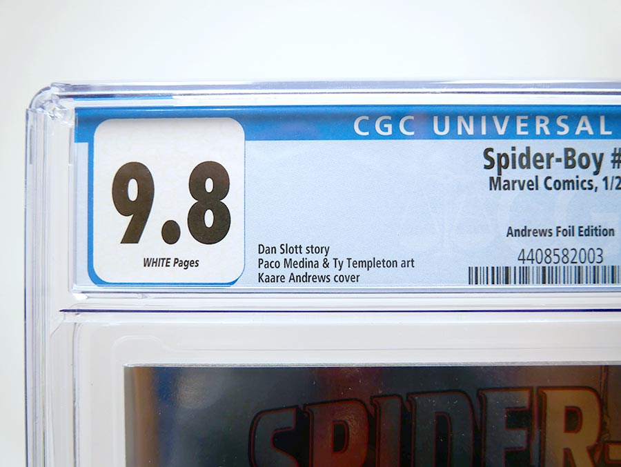 Spider-Boy #1 Cover R Variant Kaare Andrews Foil Cover CGC 9.8