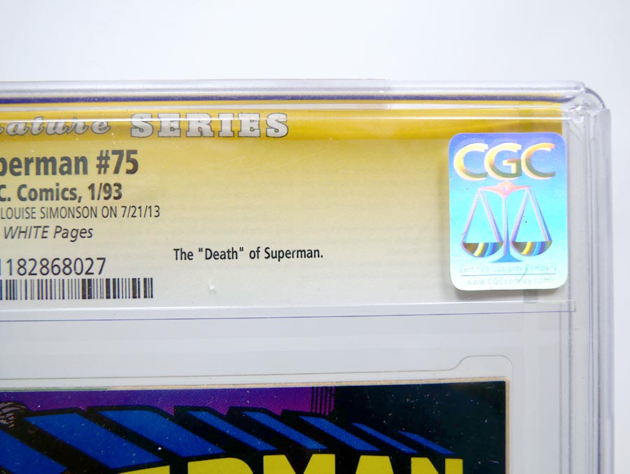 Superman Vol 2 #75 Cover Q CGC Signature Series 9.4 Signed by Louis Simonson Direct Sales Edition No UPC 1st Ptg